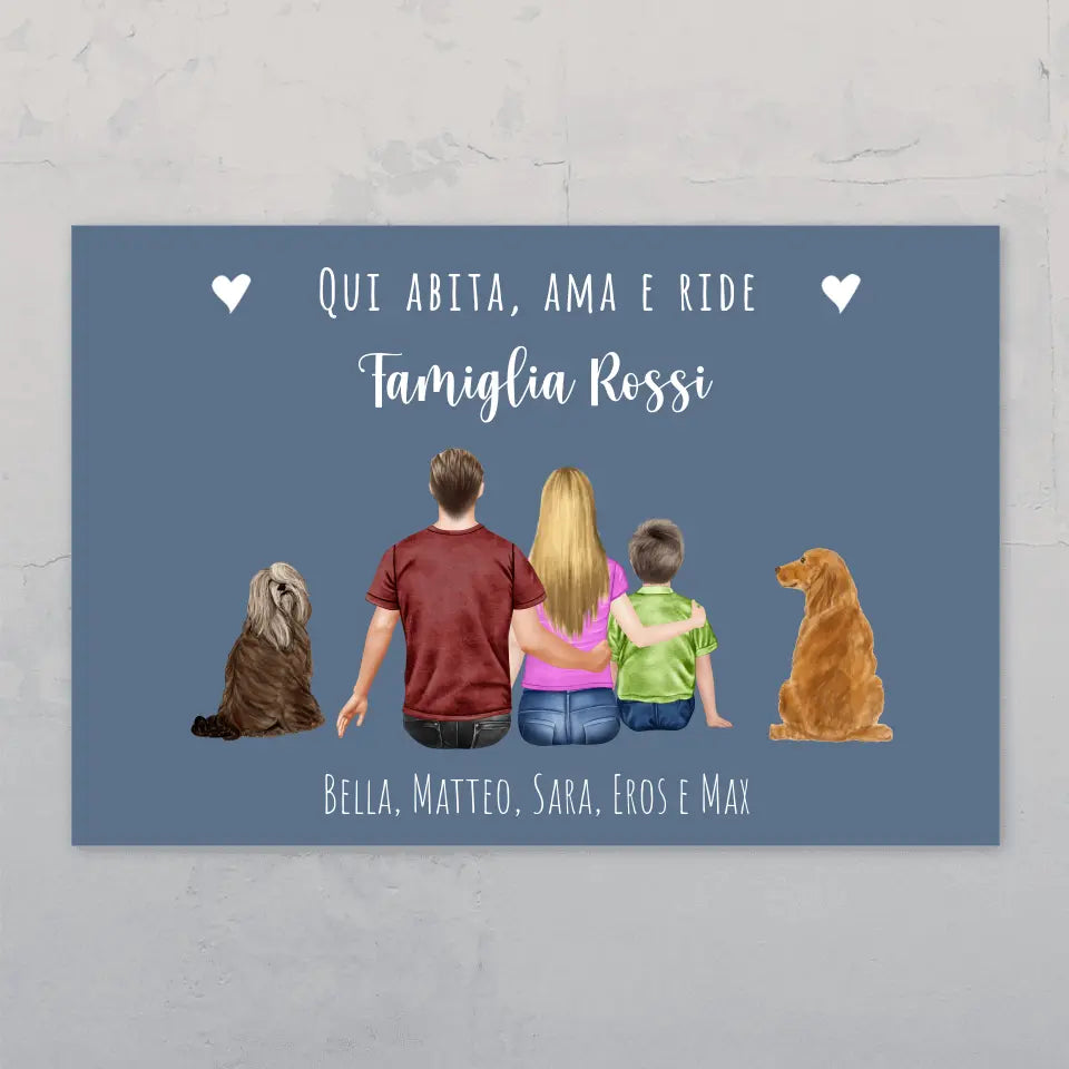 Targa famiglia - Targa per porta personalizzata