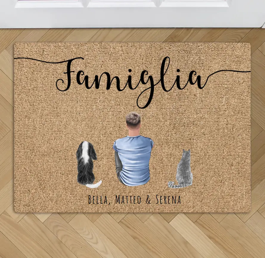 La mia famiglia - Zerbino personalizzato