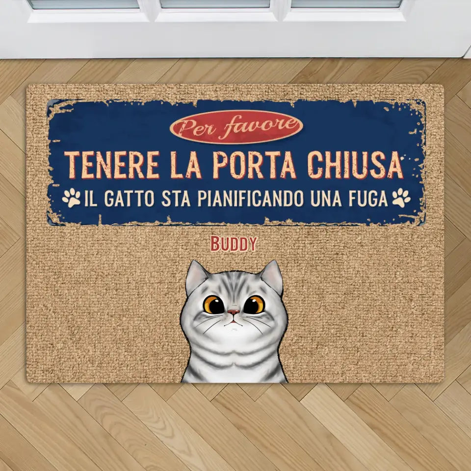 Piano di fuga - Zerbino personalizzato