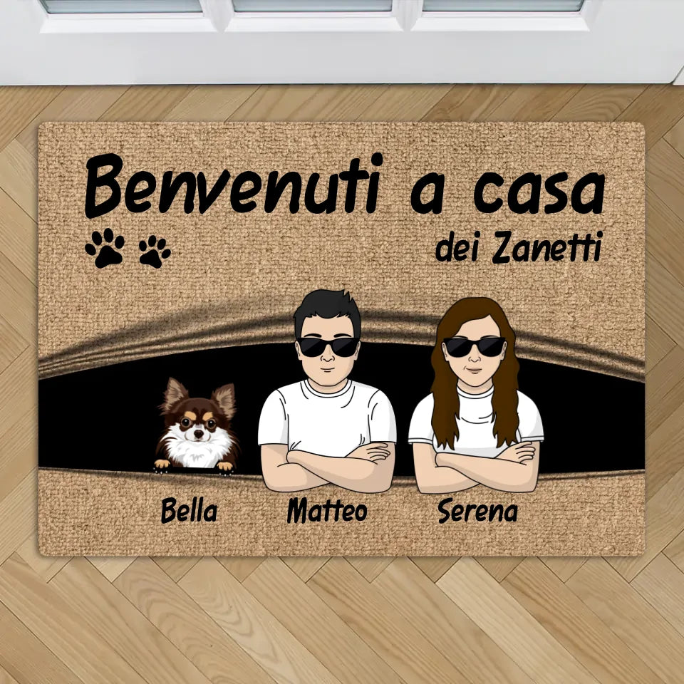 Benvenuti a casa nostra - Zerbino personalizzato