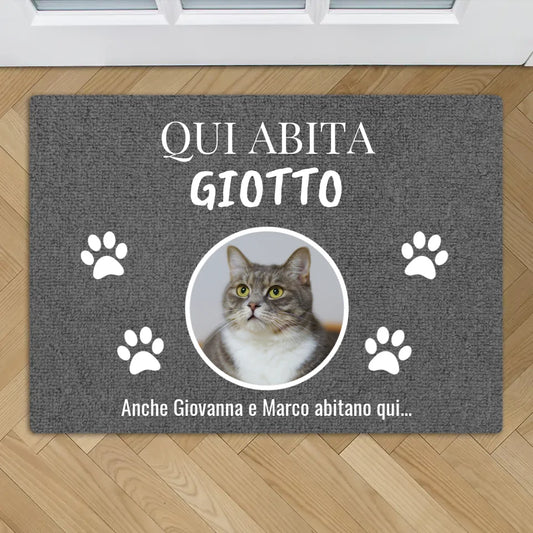 Zerbino personalizzato - Qui abita