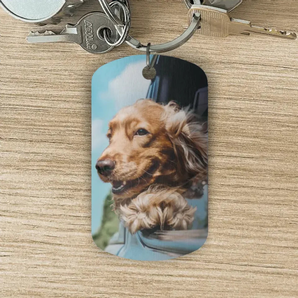 Non piangere - Portachiavi piastrina personalizzato