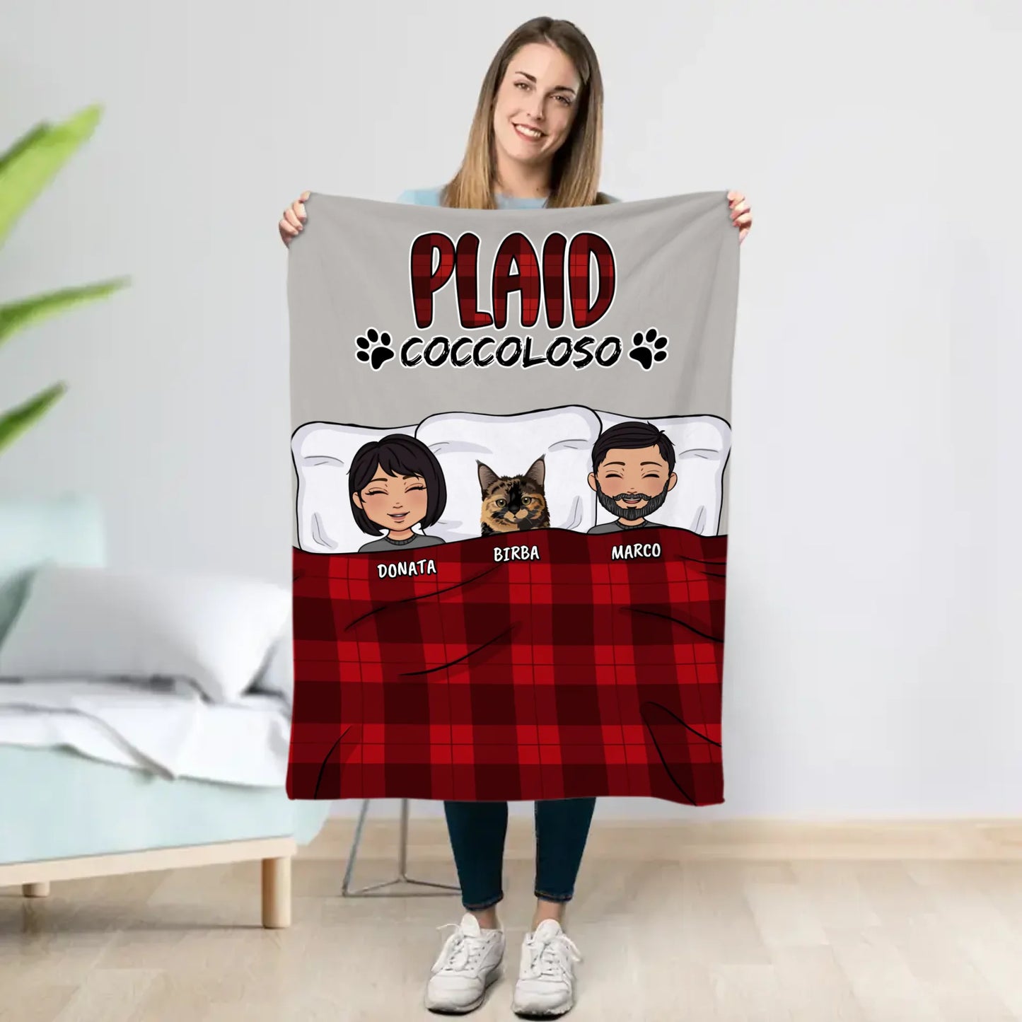 Plaid coccoloso (coppia) - Plaid personalizzato