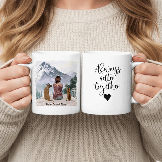 Tazza personalizzata - Insieme al mio animale domestico