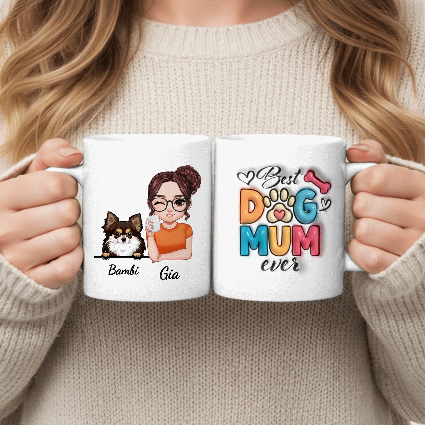 La miglior mamma di animali (effetto 3D) - Tazza personalizzata