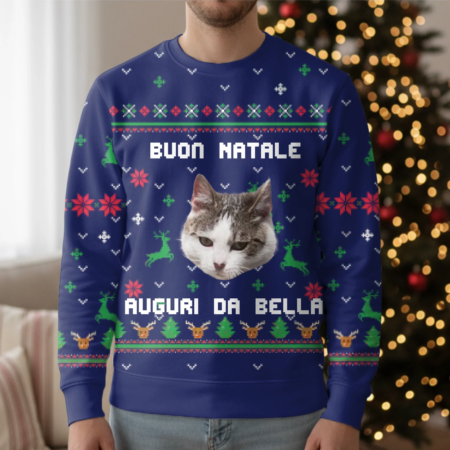 La tua foto - Ugly Christmas Sweater personalizzato