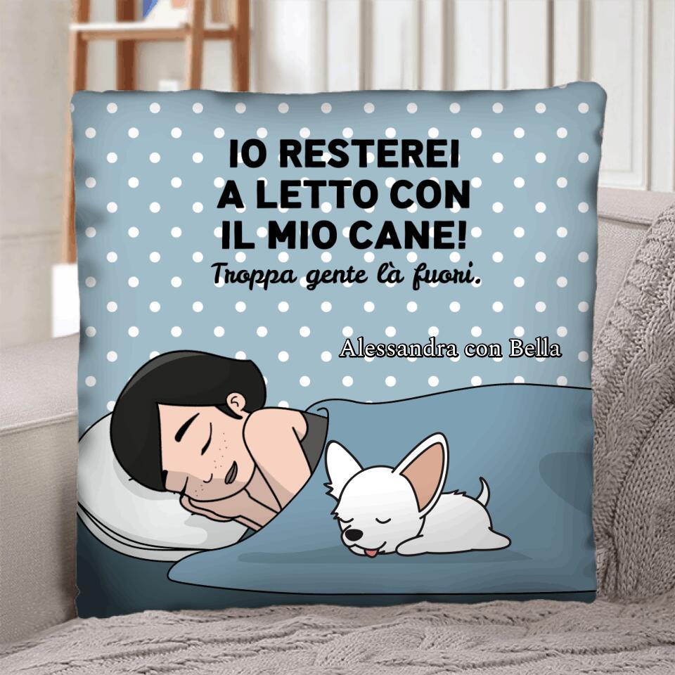 A casa con il mio cane - Cuscino personalizzato