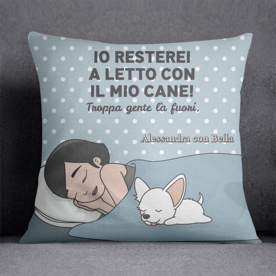 A casa con il mio cane - Cuscino personalizzato