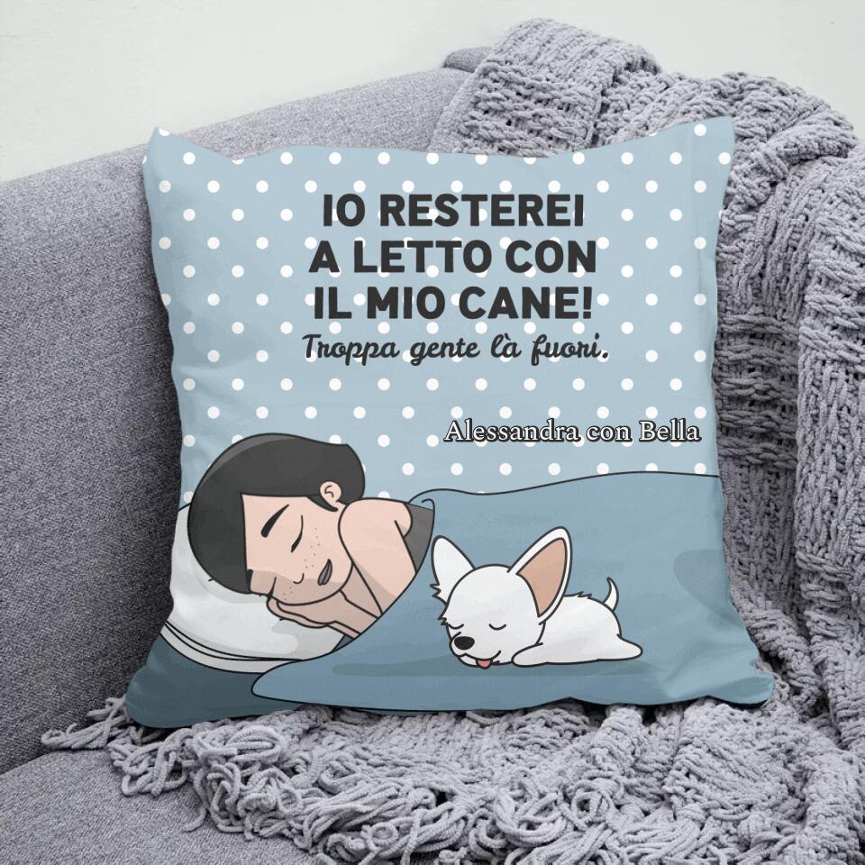 A casa con il mio cane - Cuscino personalizzato