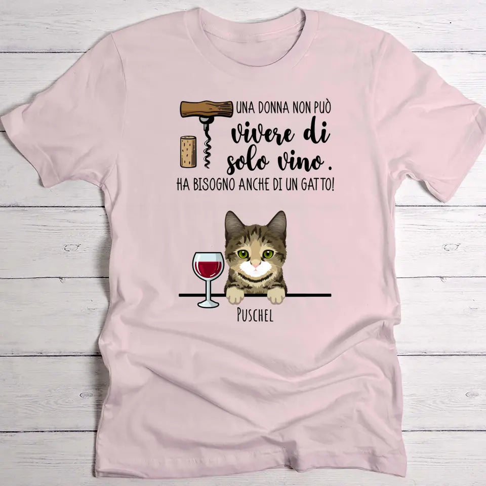 Vino & Miau - Maglietta Personalizzata