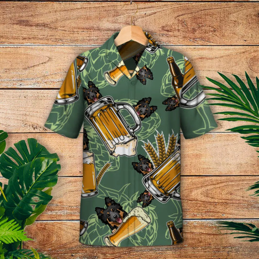 Birra e cani - Camicia hawaiana personalizzata