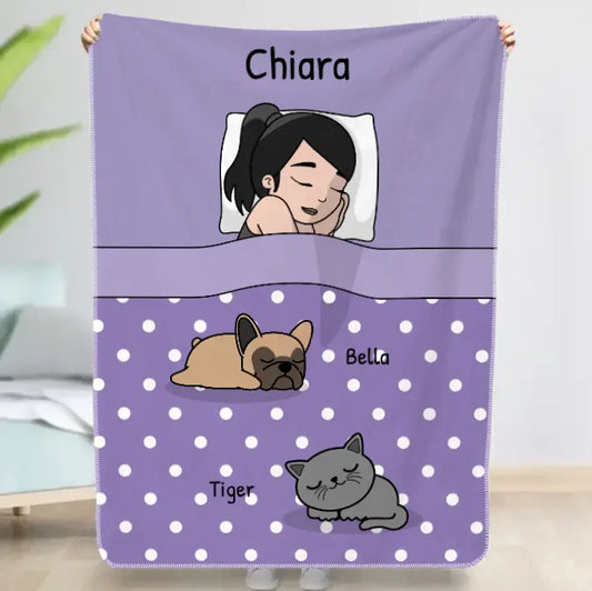 Plaid personalizzato - Tempo di coccole con gli animali domestici (Singolo)