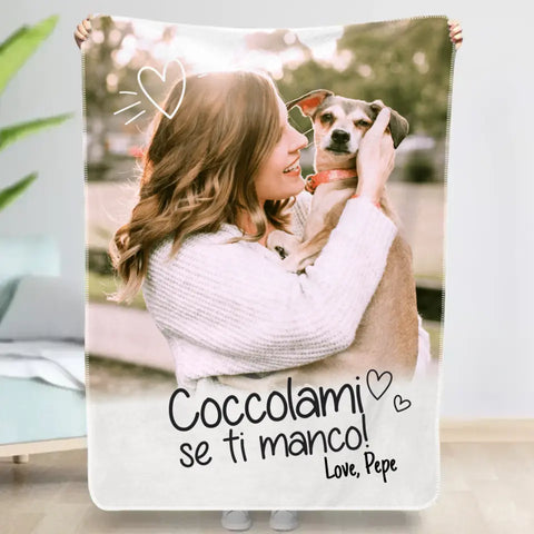 Coccolami se ti manco - Plaid personalizzato - Featured Image