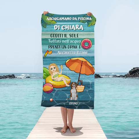 Il mio asciugamano da piscina - Telo da mare personalizzato - Featured Image