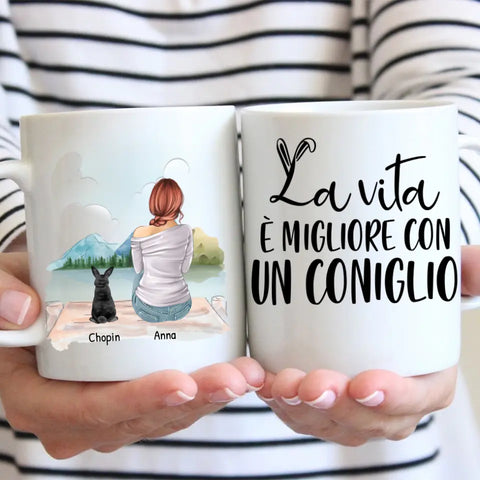 La vita è migliore con un coniglio - Tazza personalizzata - Featured Image