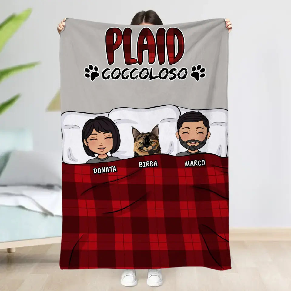 Plaid coccoloso (coppia) - Plaid personalizzato – Pet Printed IT