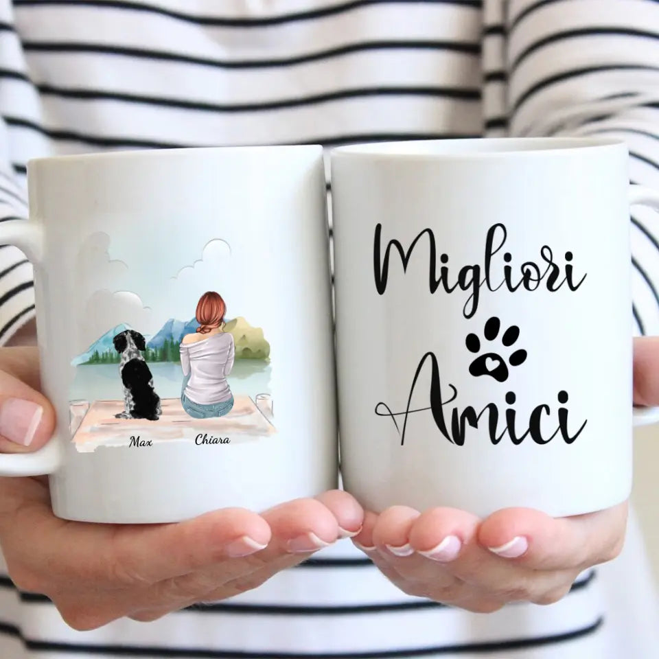 Donna con animali - Tazza personalizzata