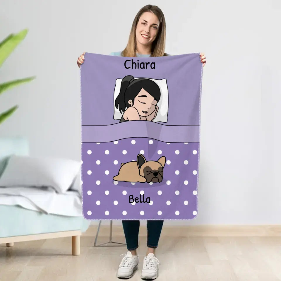 Tempo di coccole con gli animali domestici (Singolo) - Plaid personalizzato