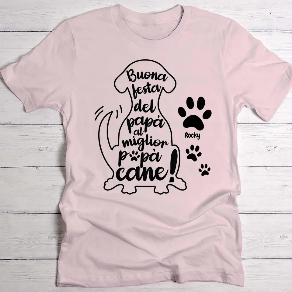 Il miglior papà cane - Maglietta personalizzata