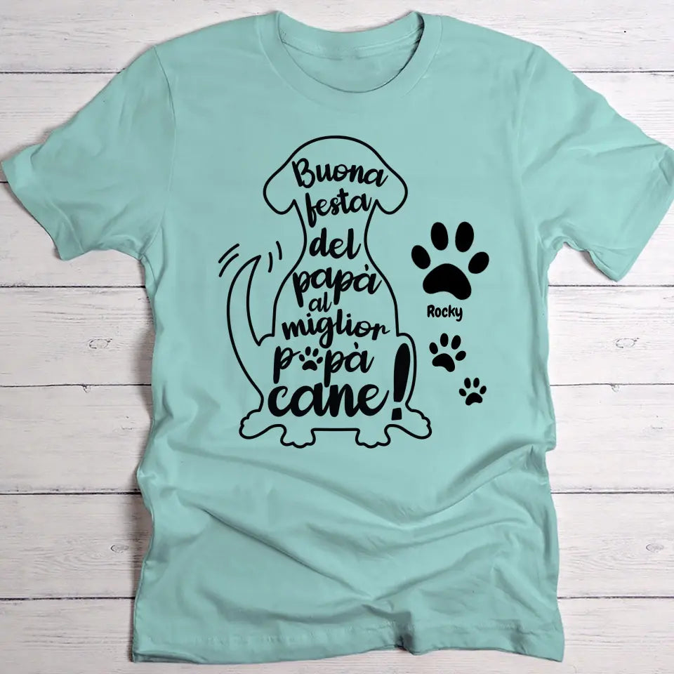 Il miglior papà cane - Maglietta personalizzata