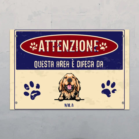 Attenzione! - Targa per porta personalizzata - Featured Image