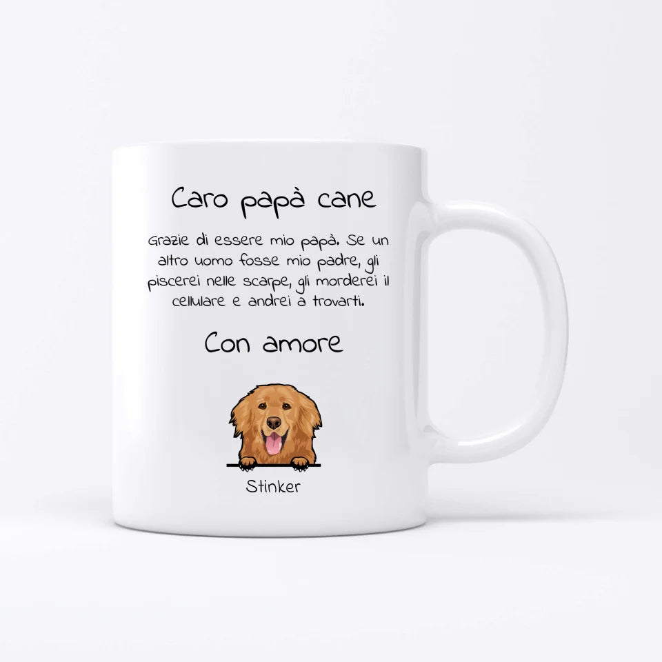 Caro papà cane - Tazza personalizzata