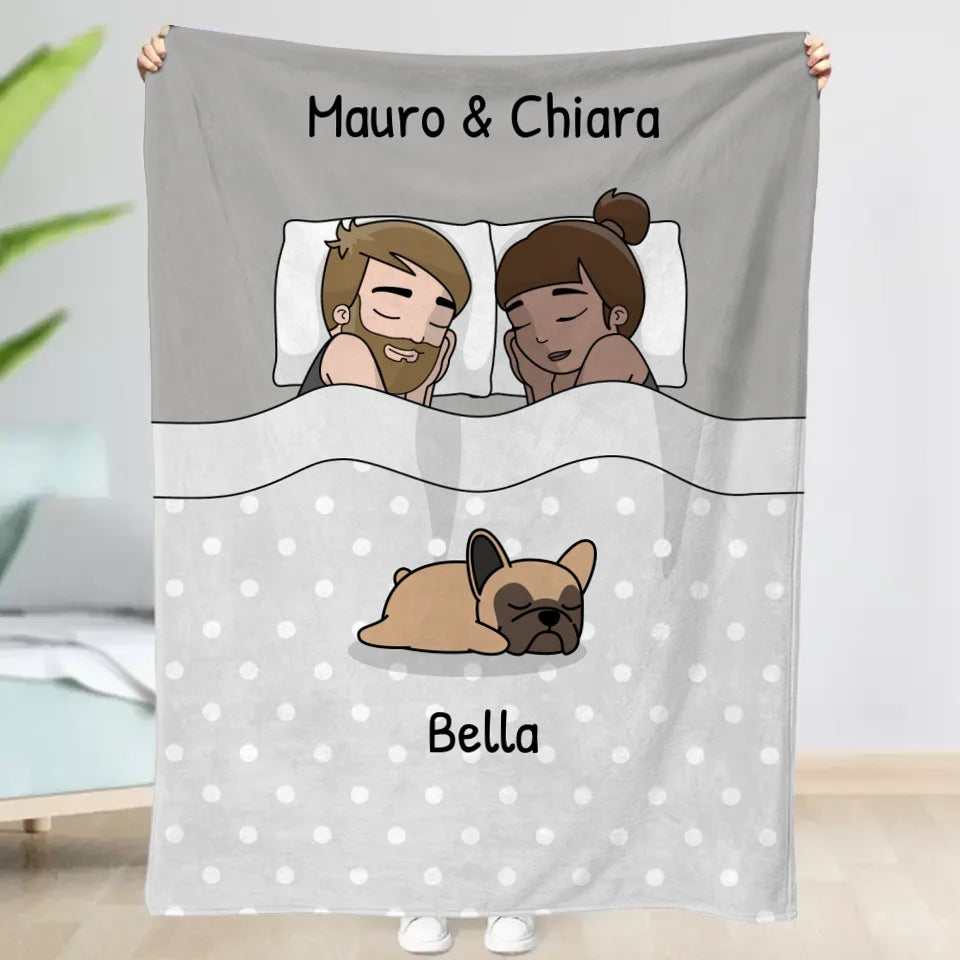 Tempo di coccole con gli animali domestici - Plaid personalizzato