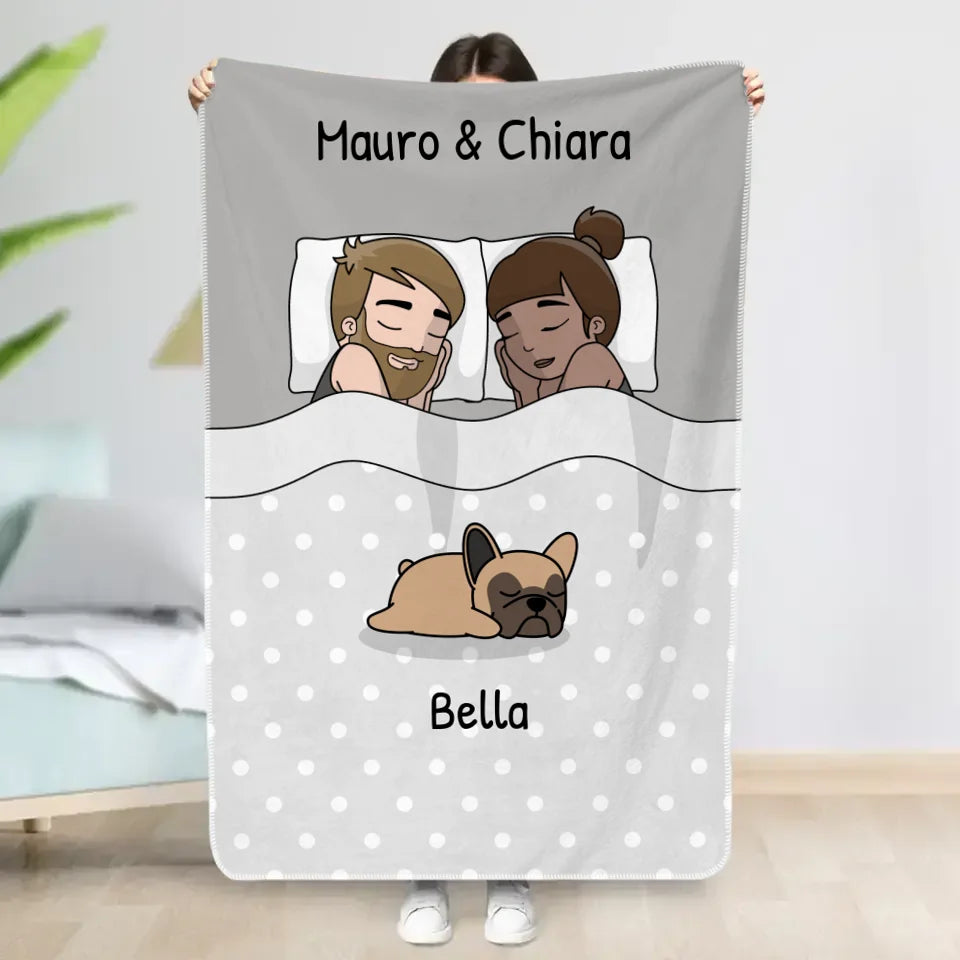 Tempo di coccole con gli animali domestici - Plaid personalizzato