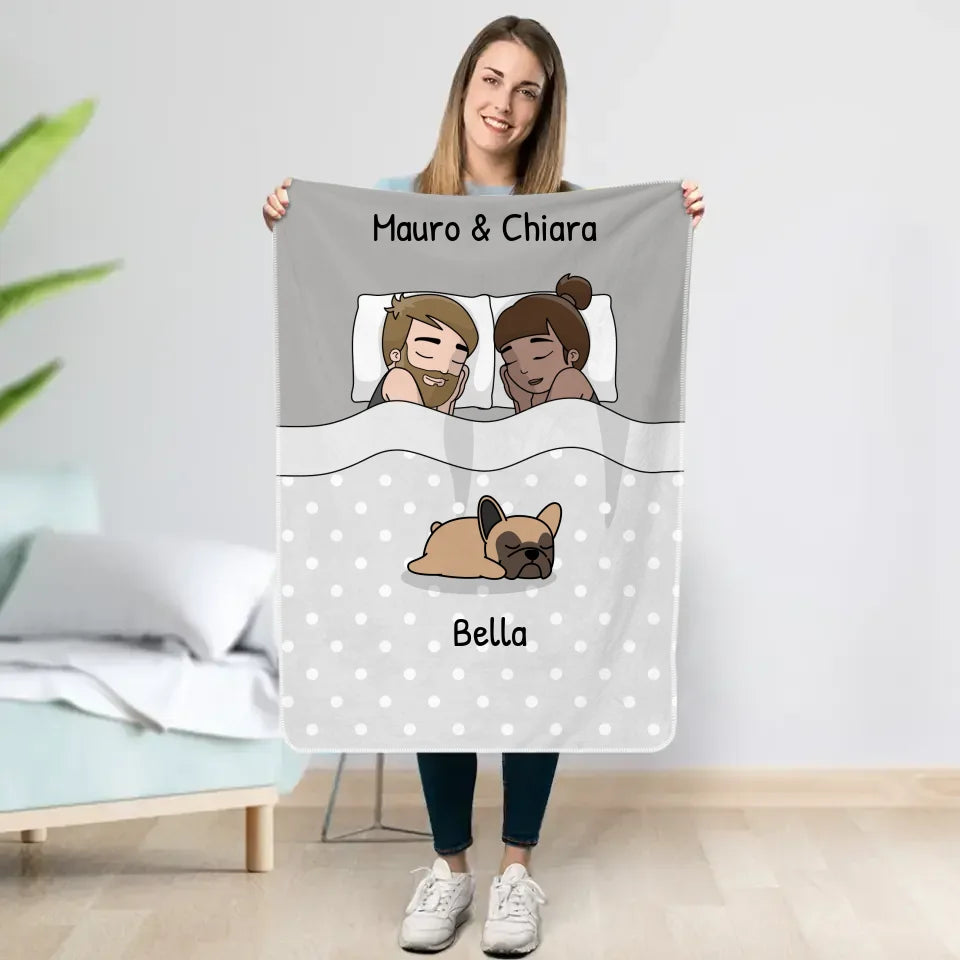 Tempo di coccole con gli animali domestici - Plaid personalizzato