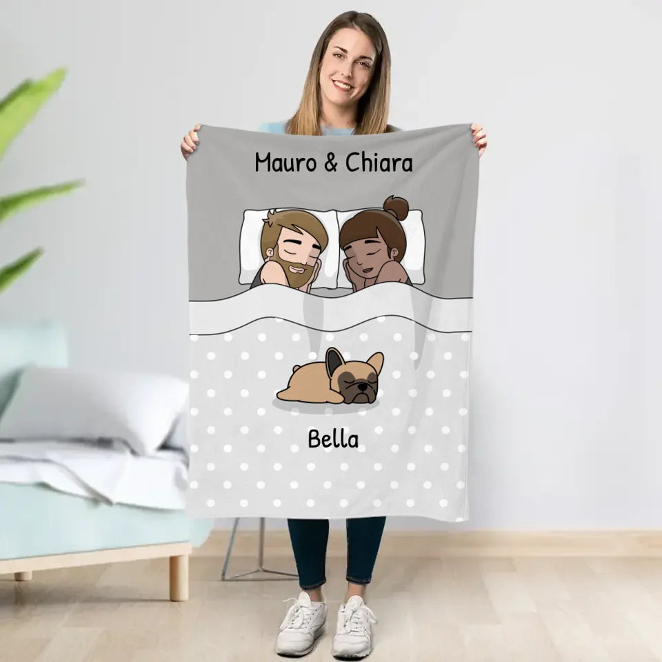 Tempo di coccole con gli animali domestici - Plaid personalizzato