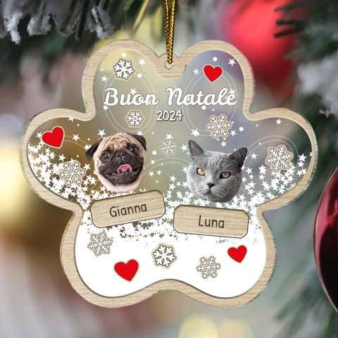 Bianco Natale - Ciondolo in acrilico personalizzato - Featured Image