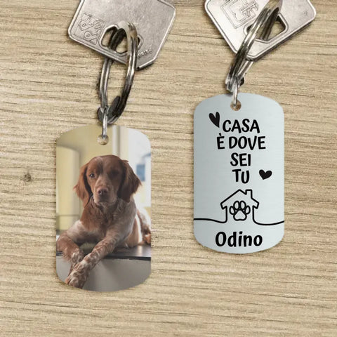 Casa mia - Portachiavi piastrina personalizzato - Featured Image