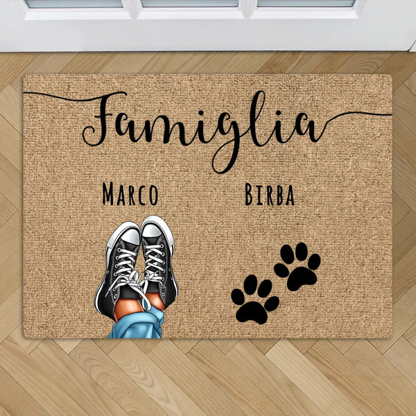 Bageyou - Zerbino personalizzato con scritta My Love Dog, motivo: Bulldog francese, con scritta in lingua inglese Not need to Knock I Know You're Here 59,9 x 39,9 cm Bageyou - Zerbino personalizzato con scritta My Love Dog, motivo: Bulldog francese, con scritta in lingua inglese Not need to Knock I Know You're Here 59,9 x 39,9 cm