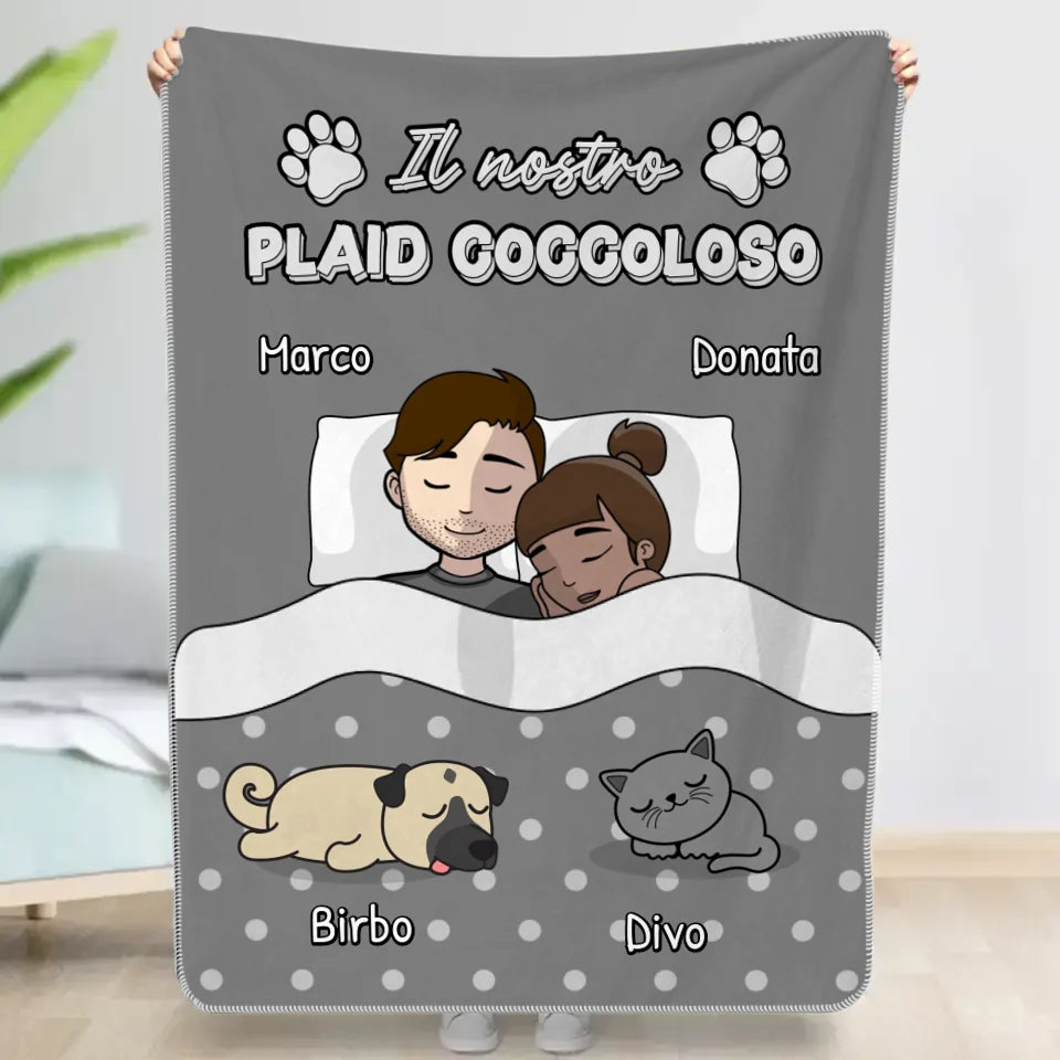 Coccole con i pelosi - Plaid personalizzato