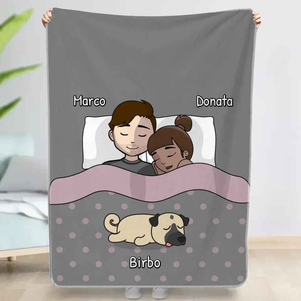 Coccole con i pelosi - Plaid personalizzato