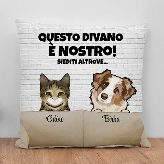 Il divano dei cuccioli - Cuscino personalizzato