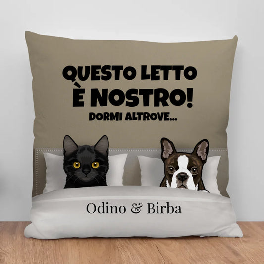 Il nostro letto - Cuscino personalizzato