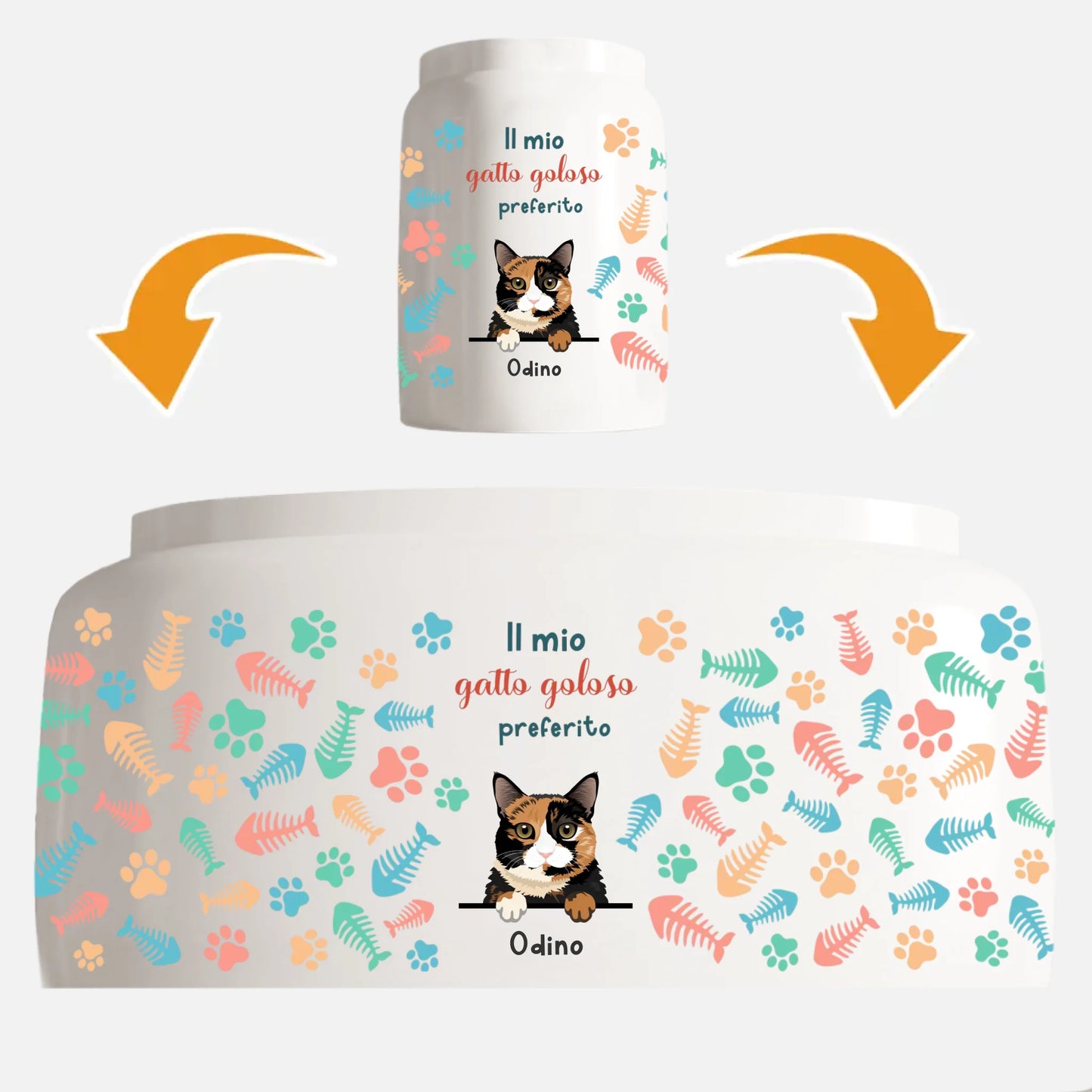 Gatti golosi - Porta bocconcini personalizzato