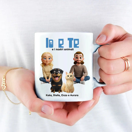Io e te e i nostri animali - Tazza personalizzata