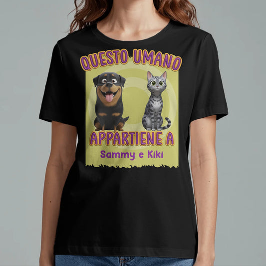 Questo umano è mio - Maglietta personalizzata