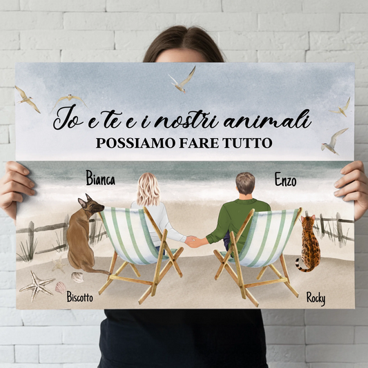 Io e te e i nostri animali - Poster personalizzato