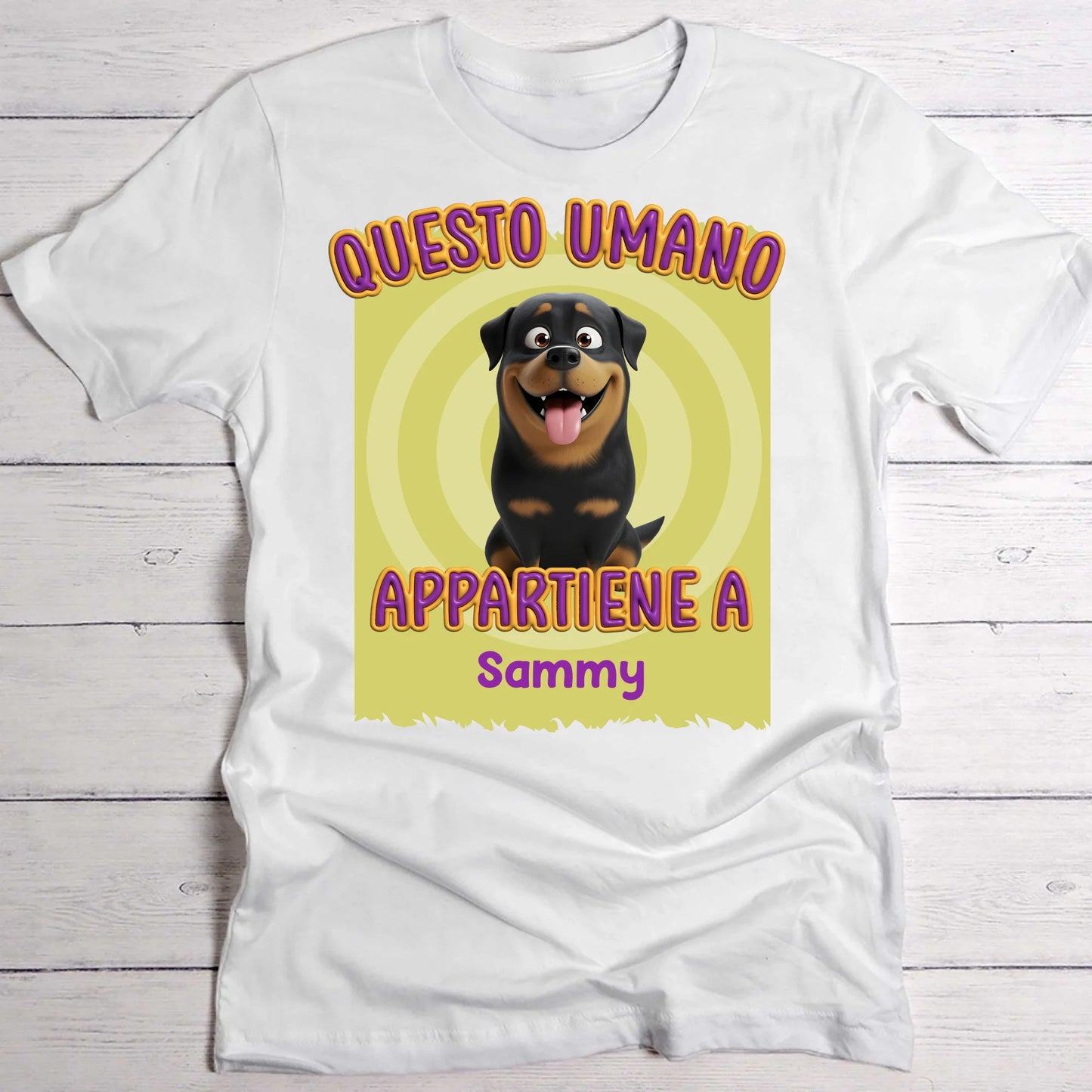 Questo umano è mio - Maglietta personalizzata