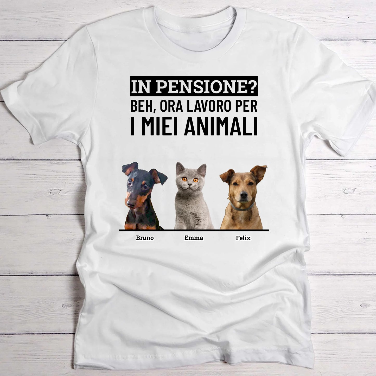 In pensione - Maglietta personalizzata