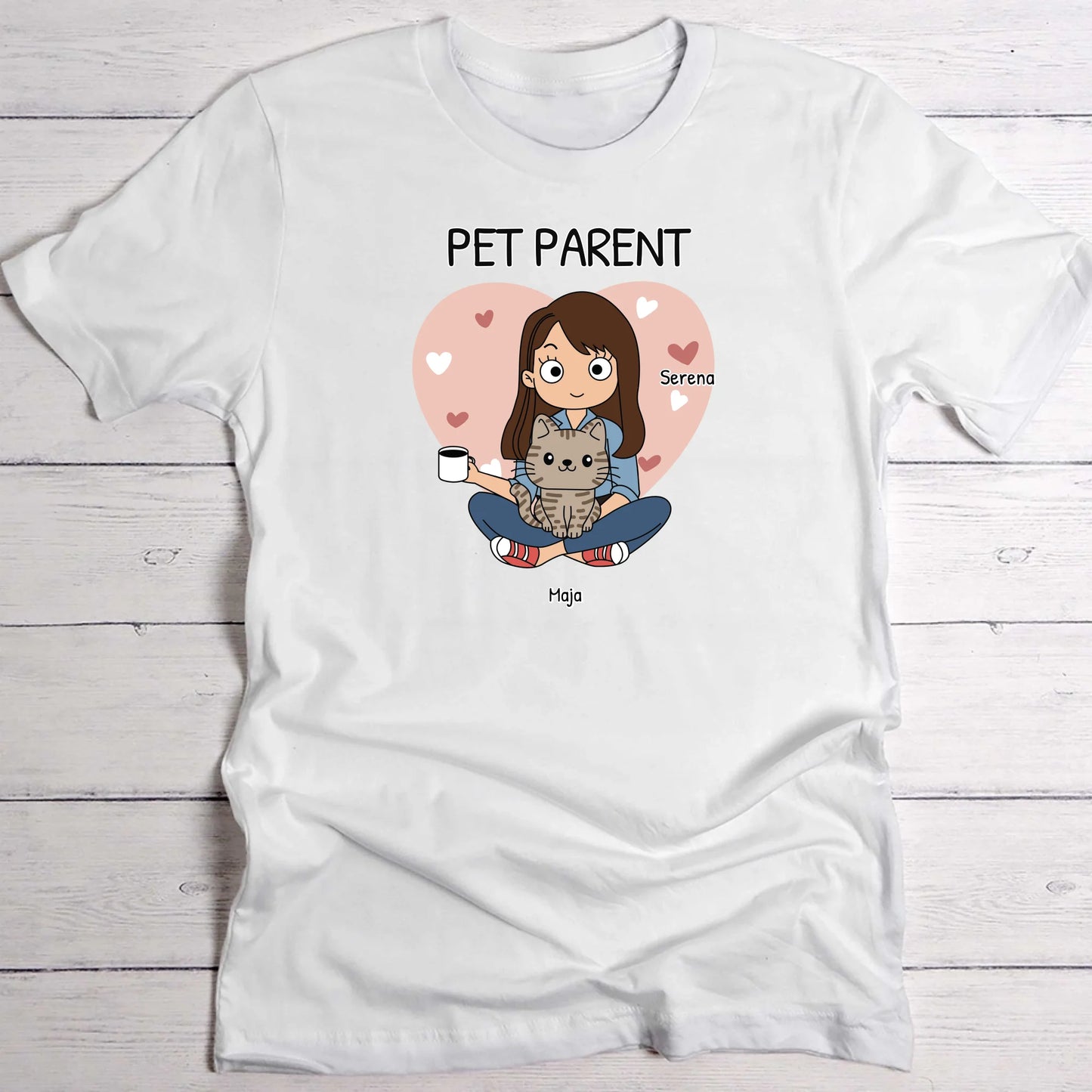 Pet Parent - Maglietta Personalizzata (stile fumetti)