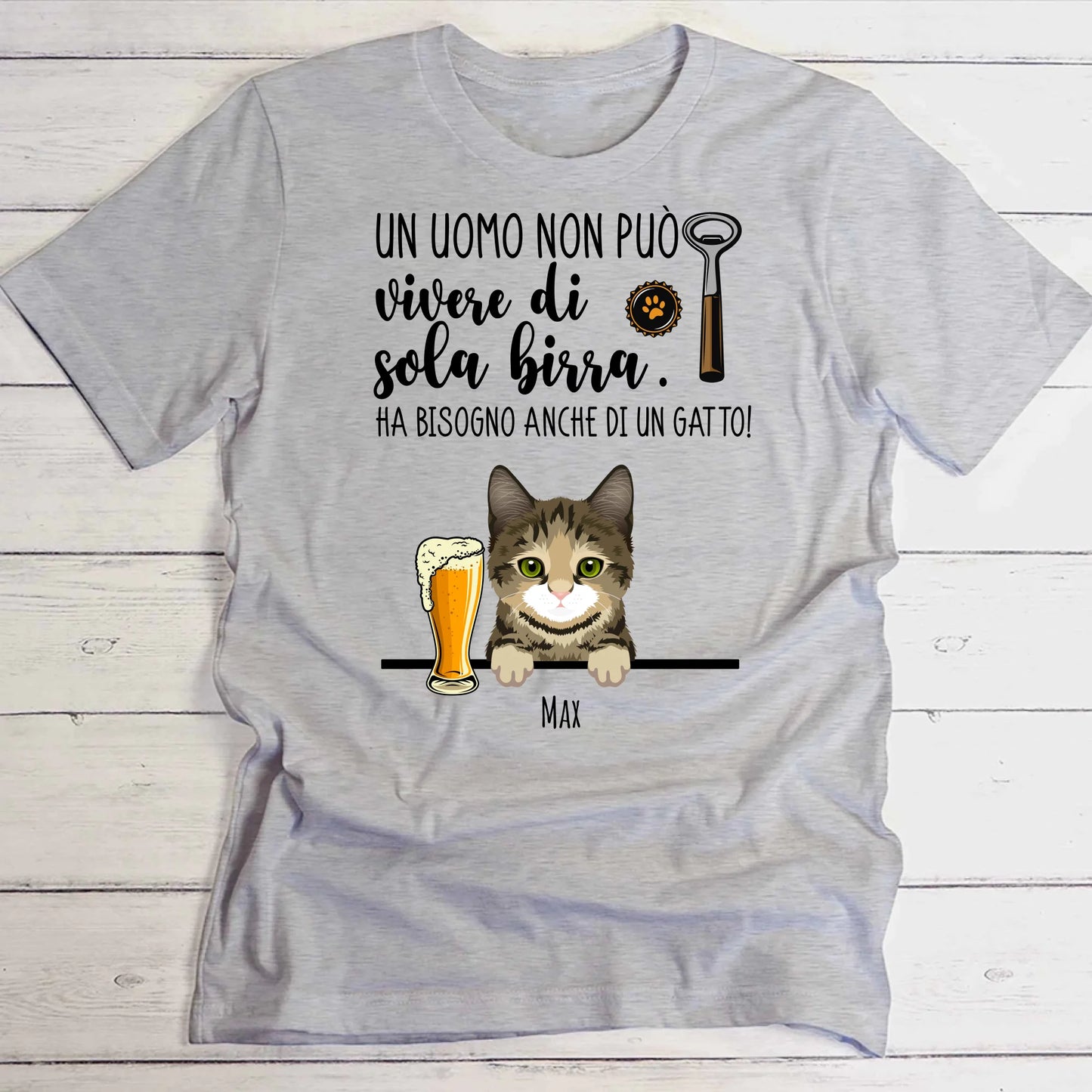Birra & Miau - Maglietta Personalizzata