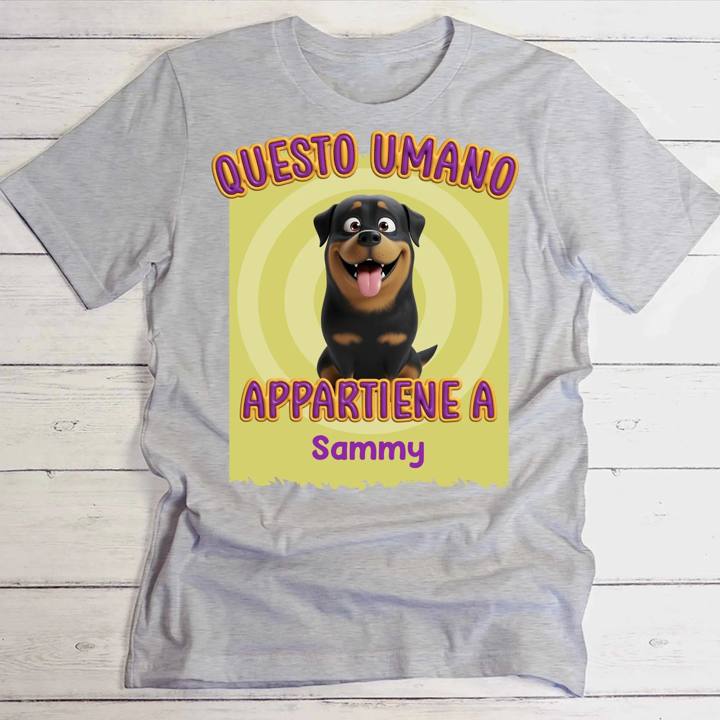 Questo umano è mio - Maglietta personalizzata