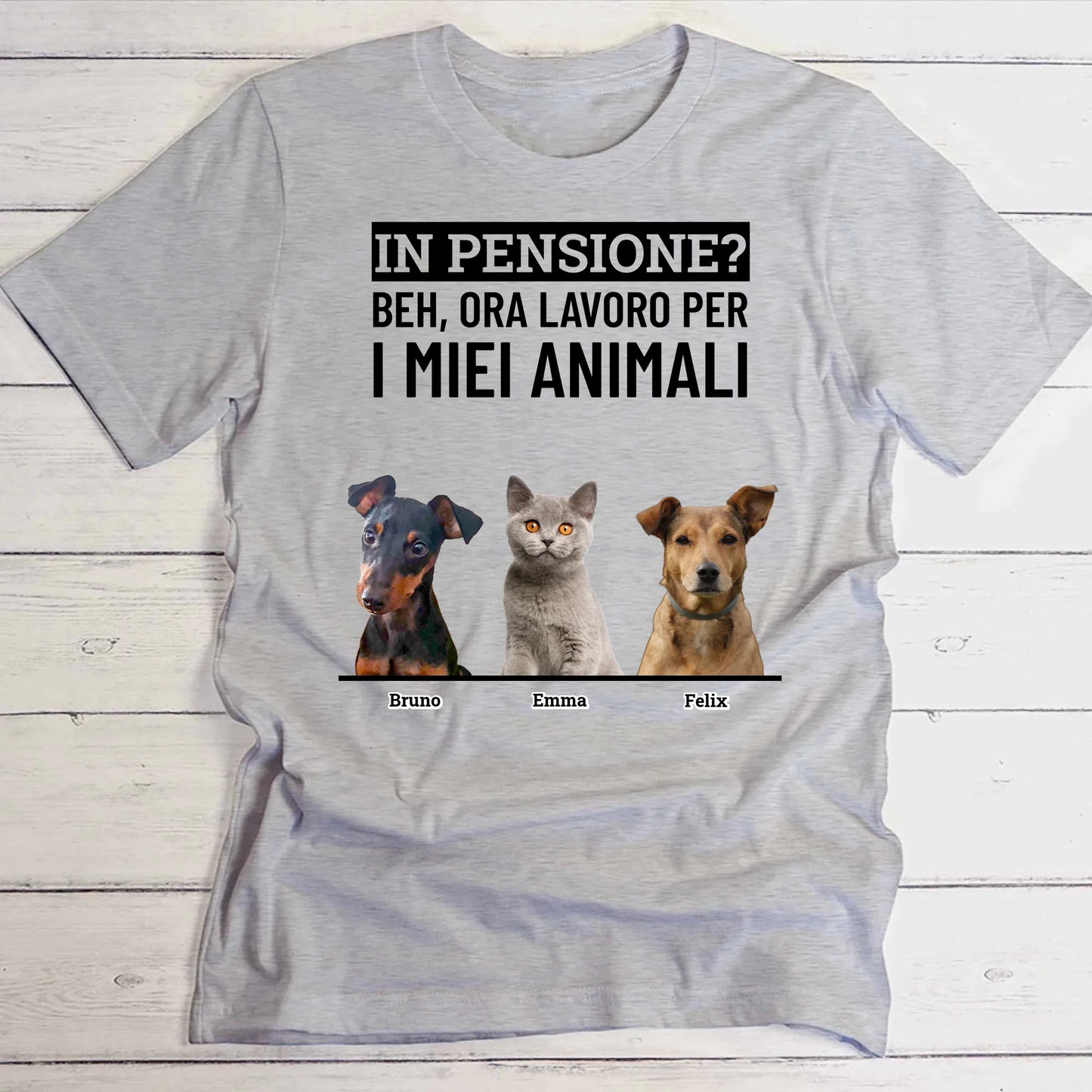 In pensione - Maglietta personalizzata