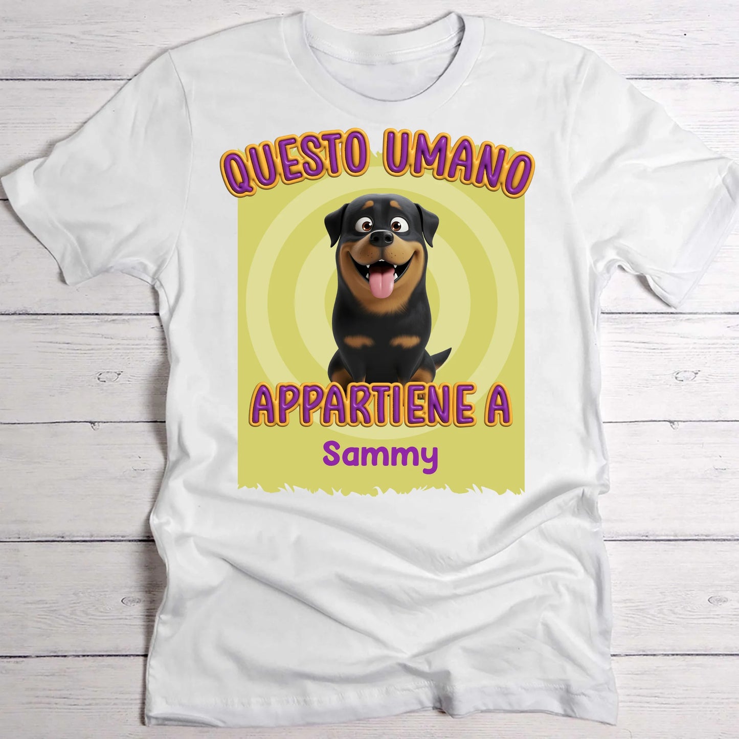 Questo umano è mio - Maglietta personalizzata