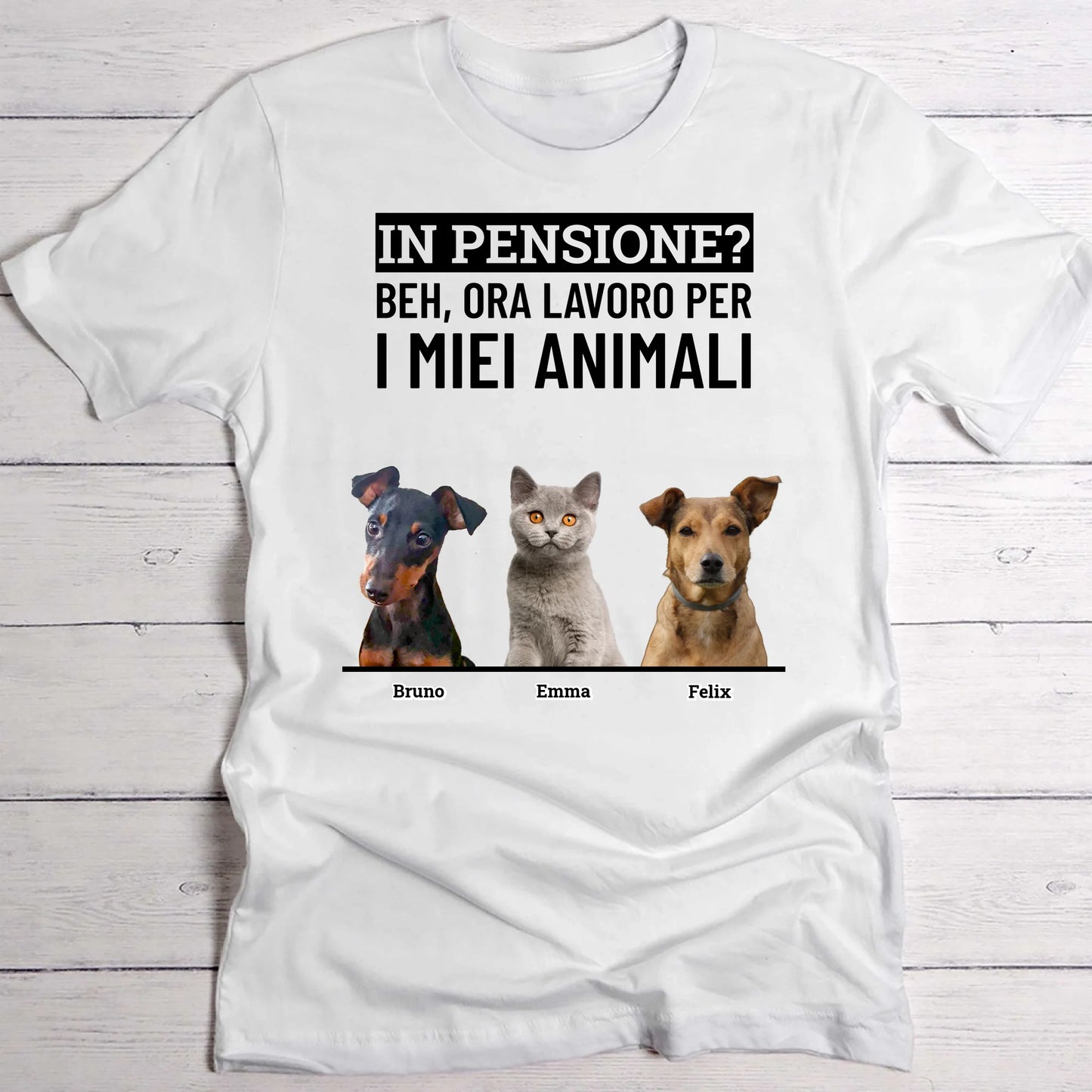 In pensione - Maglietta personalizzata