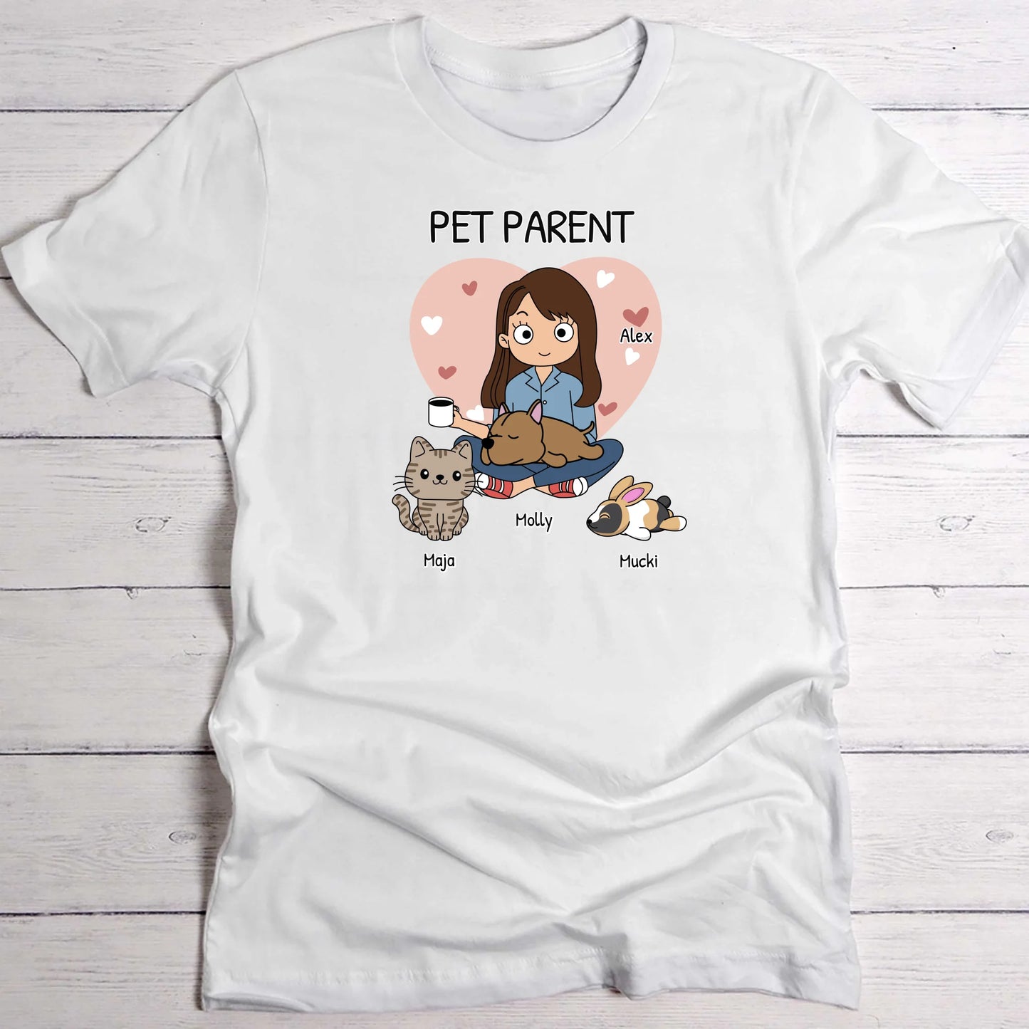 Pet Parent - Maglietta Personalizzata (stile fumetti)